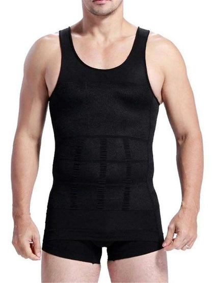 Slim and Lift Men's Body Shaper Vest with Firming Panels - 2024