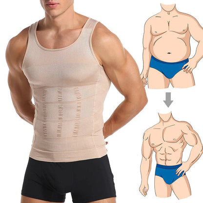Slim and Lift Men's Body Shaper Vest with Firming Panels - 2024
