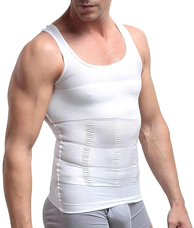Slim and Lift Men's Body Shaper Vest with Firming Panels - 2024