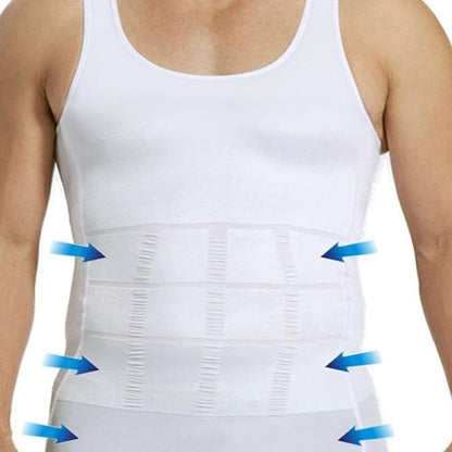 Slim and Lift Men's Body Shaper Vest with Firming Panels - 2024